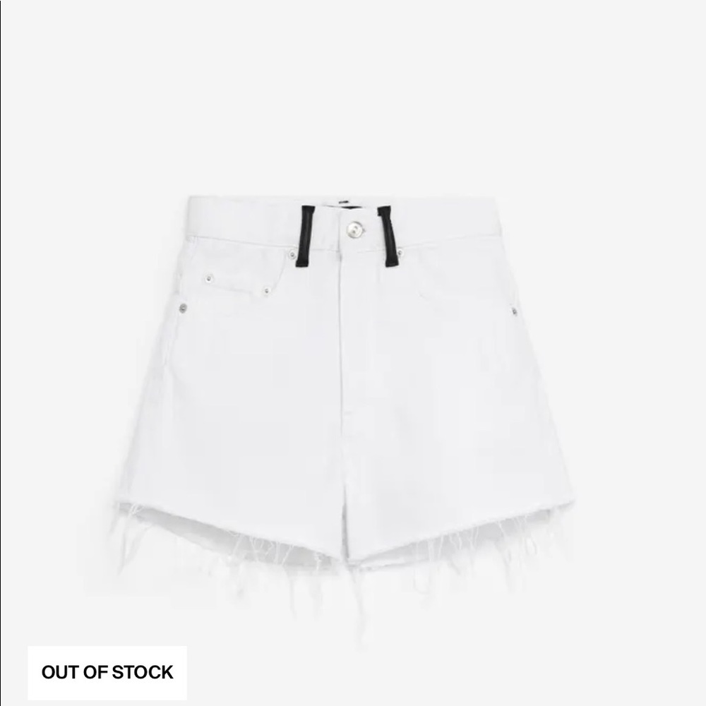 The KOOPLES white denim shorts size M NWT